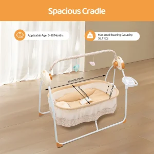 Foldable Baby Bassinet Auto Swing