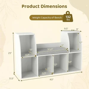 Kids Bookshelf with Reading Nook