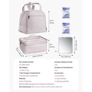 Breast Pump Backpack with Ice Pack